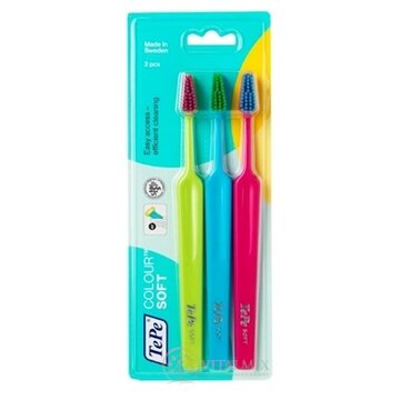 TePe COLOUR Select SOFT zubná kefka blister (2+1) 1x3 ks obrázok