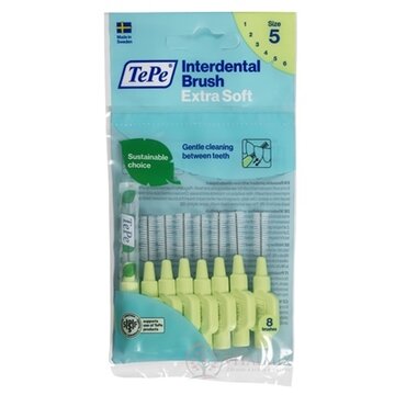 TePe Medzizubná kefka 0,8 mm Extra Soft size 5 (svetlo zelená) 1x8 ks obrázok