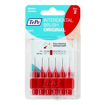 TePe medzizubné kefky 0,5 mm Original size 2 (červené) 1x6 ks obrázok