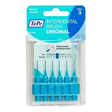 TePe medzizubné kefky 0,6 mm Original size 3 (modré) 1x6 ks obrázok