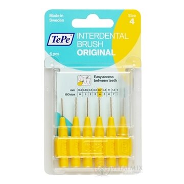 TePe medzizubné kefky 0,7 mm Original size 4 (žlté) 1x6 ks obrázok