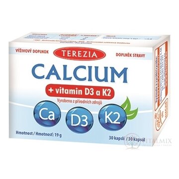 TEREZIA CALCIUM + vitamín D3 a K2 cps 1x30 ks obrázok