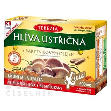 TEREZIA HLIVA USTRICOVITÁ S RAKYTNÍKOVÝM OLEJOM cps 50+10 zadarmo (60 ks) obrázok