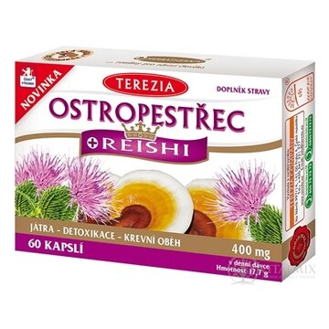 TEREZIA OSTROPESTREC + REISHI cps 1x60 ks obrázok