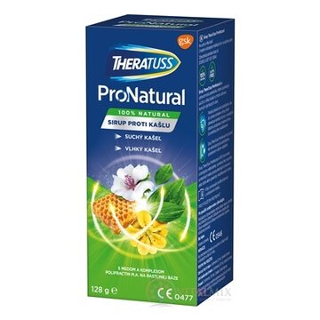 THERATUSS ProNatural sirup na suchý a vlhký kašeľ, s odmerkou 1x128 g obrázok