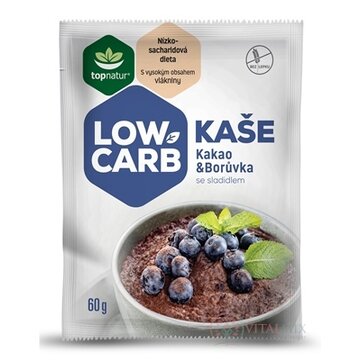 topnatur LOW CARB KAŠA Kakao Čučoriedka instantná zmes, vrecúška 25x60 g (1500 g) obrázok