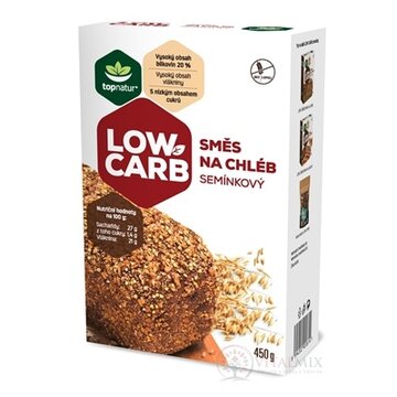 topnatur LOW CARB ZMES NA CHLIEB Semienkový bezgluténová, s obsahom vlákniny 1x450 g obrázok