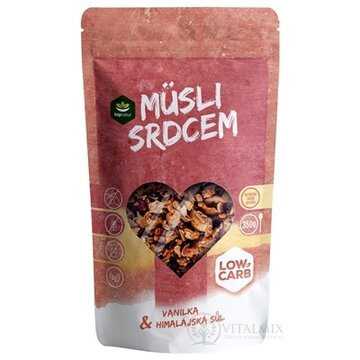 topnatur Müsli srdcom LOW CARB Vanilka a himalájska soľ 1x350 g obrázok