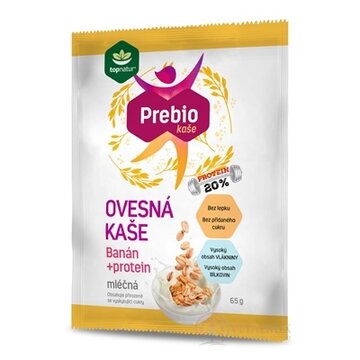 topnatur Prebio OVSENÁ KAŠA mliečna Banán+proteín instantná zmes 1x65 g obrázok
