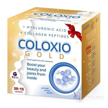 TOZAX Coloxio Gold Vianočné balenie prášok vo vrecúškach (á 6,4 g) 30+15 zadarmo (45 ks) obrázok