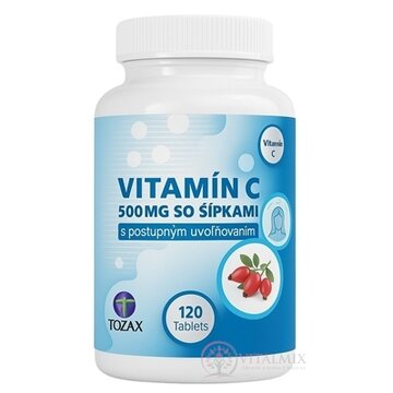 TOZAX Vitamín C 500 mg so šípkami tbl s postupným uvoľňovaním 1x120 ks obrázok