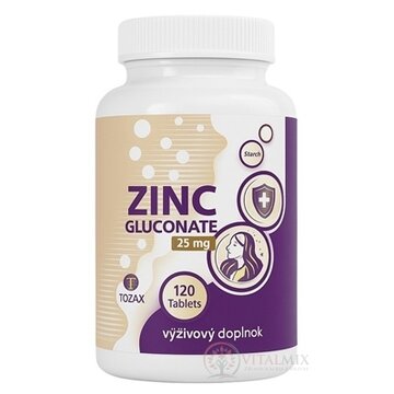 TOZAX Zinok glukonát 25 mg tbl 1x120 ks obrázok