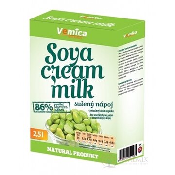 Vemica Soya cream Milk sušený sójový nápoj (na 2,5 l), prášok 1x200 g obrázok