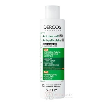 VICHY DERCOS ANTI-DANDRUFF DS 2in1 šampón a kondicionér proti lupinám pre citlivú pokožku vlasov 1x200 ml obrázok