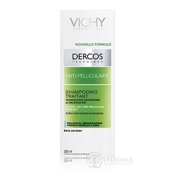 VICHY DERCOS ANTI-PELLICULAIRE Šampón proti mastným lupinám, normálne vlasy (M0363600) 1x200 ml obrázok