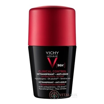 VICHY HOMME DEO CLINCAL CONTROL DETRANSPIRANT 96H detranspirant proti zápachu, roll-on 1x50 ml obrázok