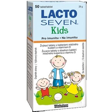 Vitabalans LACTOSEVEN Kids žuvacie tablety 1x50 ks obrázok