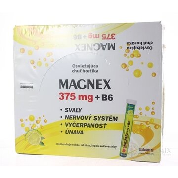 Vitabalans MAGNEX 375 mg + B6 effervescent DISPLEJ tbl eff Lemon 12x20 ks, 1x1 set obrázok