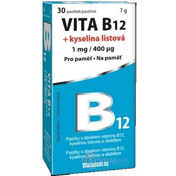 Vitabalans VITA B12 + kyselina listová (1 mg/ 400 mcg) pastilky 1x30 ks obrázok