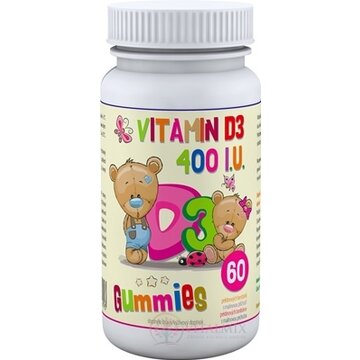 VITAMIN D3 400 I.U. Gummies - Clinical pektínové bonbóny s malinovou príchuťou 1x60 ks obrázok