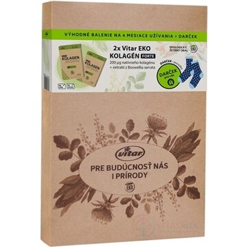 VITAR EKO Friendly BOX KOLAGÉN FORTE cps 2x60 ks + darček: ponožky, 1x1 set obrázok