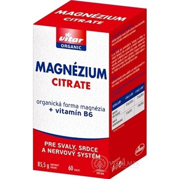 VITAR MAGNÉZIUM CITRATE + vitamín B6 tbl 1x60 ks obrázok
