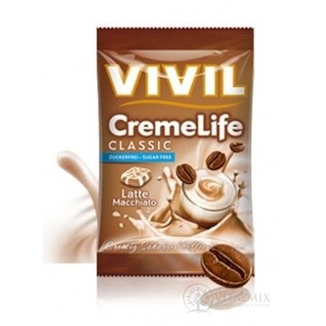 VIVIL BONBONS CREME LIFE CLASSIC drops s kávovo-smotanovou príchuťou, bez cukru 1x110 g obrázok