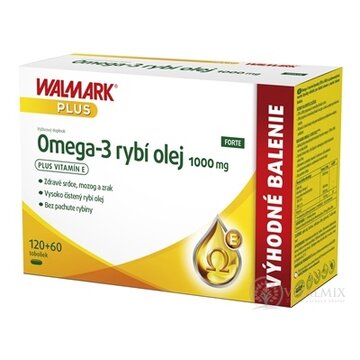 WALMARK Omega-3 rybí olej FORTE cps (výhodné balenie) 1x180 ks obrázok