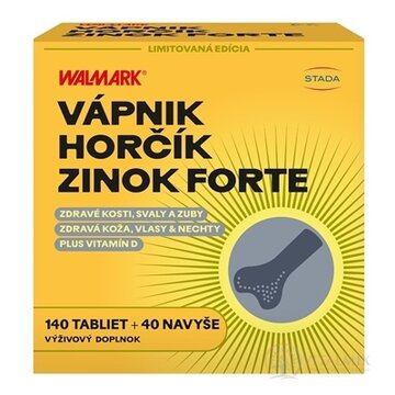 WALMARK Vápnik Horčík Zinok FORTE tbl (limitovaná edícia) 140+40 navyše (180 ks) obrázok