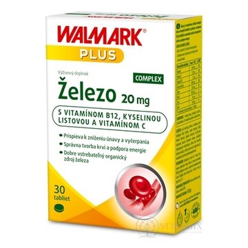 WALMARK Železo COMPLEX 20 mg tbl (inov. obal 2019) 1x30 ks obrázok