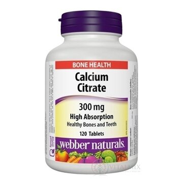 Webber Naturals Calcium citrát 300 mg tbl 1x120 ks obrázok