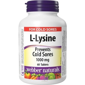 Webber Naturals L-Lysine 1000 mg tbl 1x60 ks obrázok