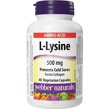 Webber Naturals L-Lysine 500 mg cps 1x60 ks obrázok