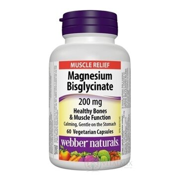 Webber Naturals Magnézium bisglycinát 200 mg cps 1x60 ks obrázok