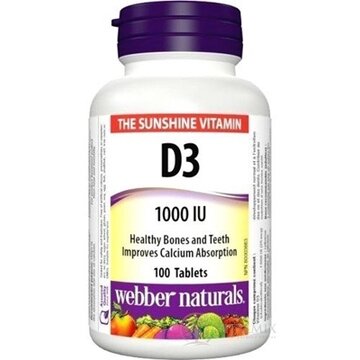 Webber Naturals Vitamín D3 1000 IU tbl 1x100 ks obrázok