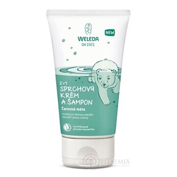 WELEDA 2v1 Sprchový krém a šampón Čarovná mäta 1x150 ml obrázok