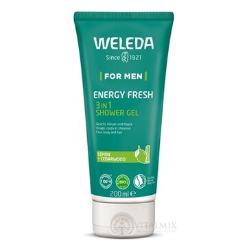 WELEDA For Men Energy Fresh 3in1 sprchový gél, citrón  1x200 ml obrázok
