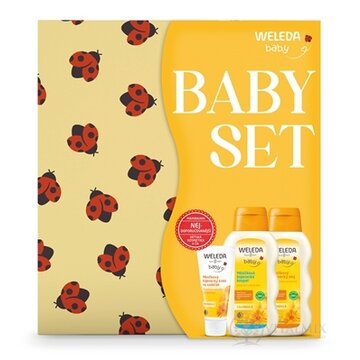 WELEDA NECHTÍKOVÝ dojčenský SET (kúpeľ 200 ml + olej 200 ml + krém 75 ml) 1x1 set obrázok