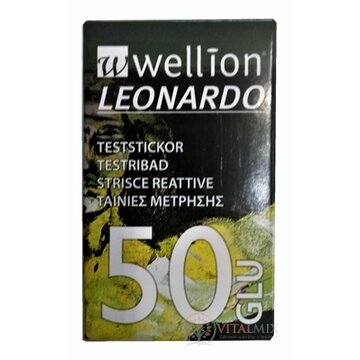 Wellion LEONARDO GLU Prúžky testovacie (1 balenie) 1x50 ks obrázok