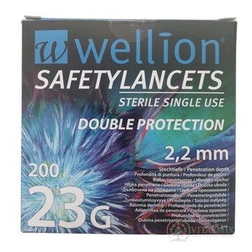 Wellion SAFETYLANCETS 23G - Lanceta bezpečnostná priemer 2,2 mm, sterilná, jednorazová 1x200 ks obrázok