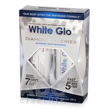 WHITE GLO DIAMONDS Bieliaci set bieliaci zubný gel 50 ml s aplikátorom + Bonus bieliaca zubná pasta 150 g, 1x1 set obrázok