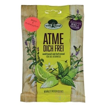 Willi dungl ATME DICH FREI - Mäta a eukalyptus bylinné cukríky (inov.2018) 1x65 g obrázok