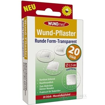 WUNDmed Kruhová náplasť Transparentná (priemer 2,5 cm) 1x20 ks obrázok