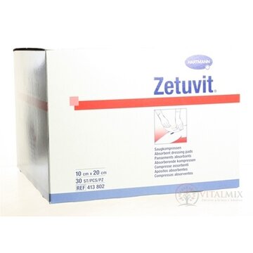 ZETUVIT kompres nasiakavý nesterilný (10x20 cm) 1x30 ks obrázok