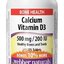 Webber Naturals Calcium Vitamín D3 500 mg/200 IU tbl (BONUS 10% naviac) 1x275 ks obrázok
