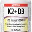 Webber Naturals Vitamín K2+D3 120 mcg/1000 IU cps (mäkké gélové kapsuly) 1x60 ks obrázok
