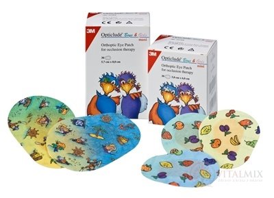 3M Opticlude Boys &amp; Girls Mini oční náplast 5x6 cm, dětský motiv, ortoptické, k léčbě strabismu 1x30 ks