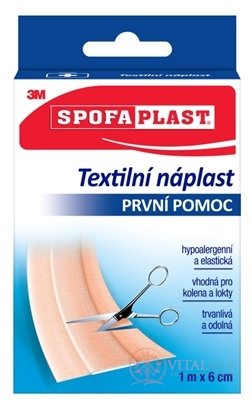 3M Spofaplast č.154 Textilní náplast pap. skládačka, 6cmx1m, pás, 1x1ks
