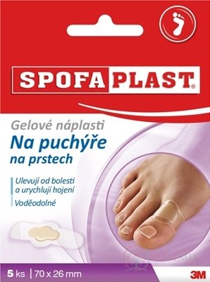 3M Spofaplast č.911 Gelové náplasti na puchýře na prstech, malé, 70x26 mm, 1x5 ks
