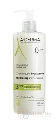 A-DERMA Hydratační sprchový krém 3v1 pro křehkou pokožku, s ovsem 1x500 ml